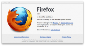 Phiên bản Firefox 11 đã xuất hiện